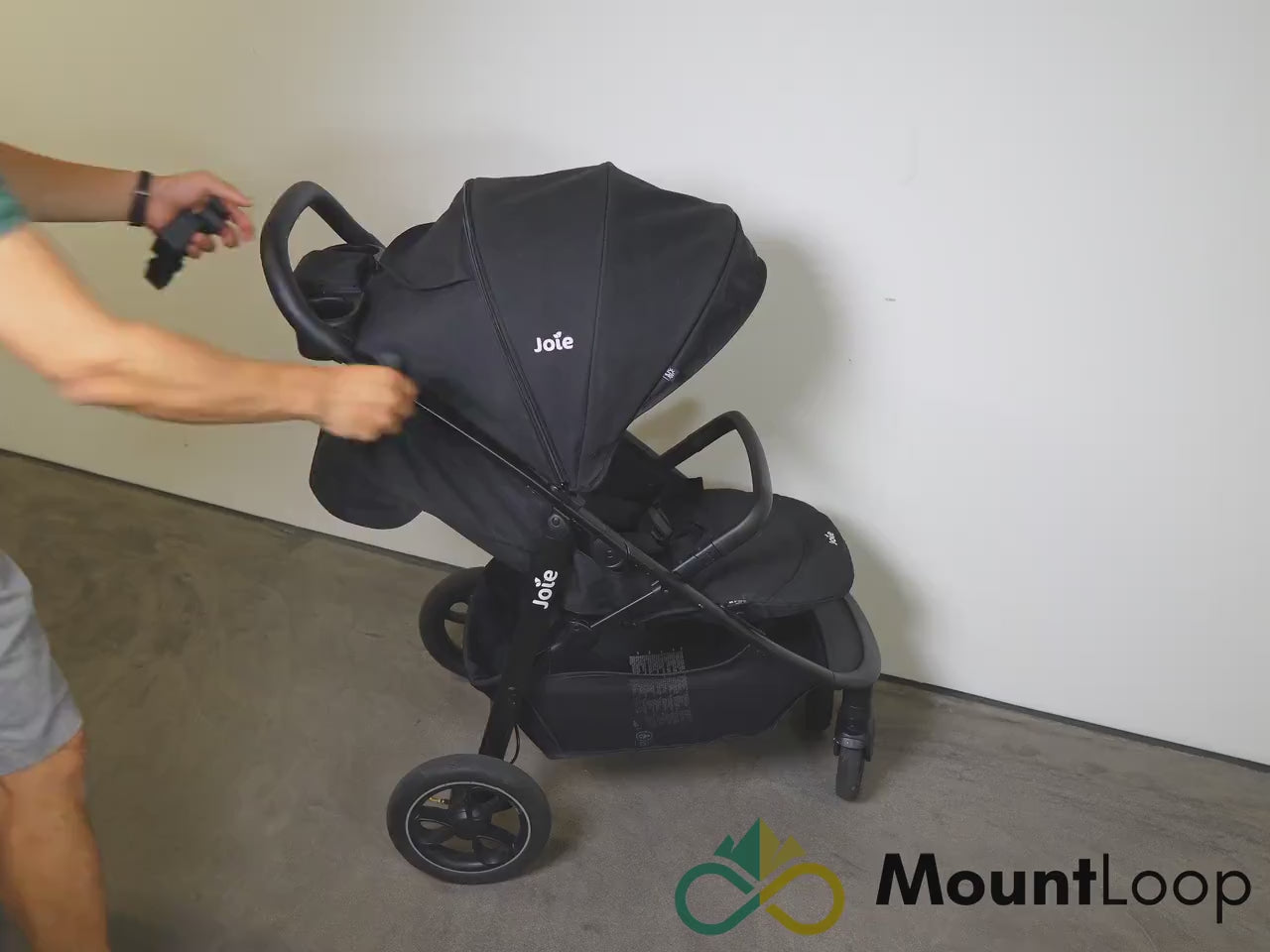 MountLoop - Bike Holder for Joie Litetrax Stroller | Children's Bicycle, Balance Bike and Scooter Holder | Carbon Fiber Reinforced